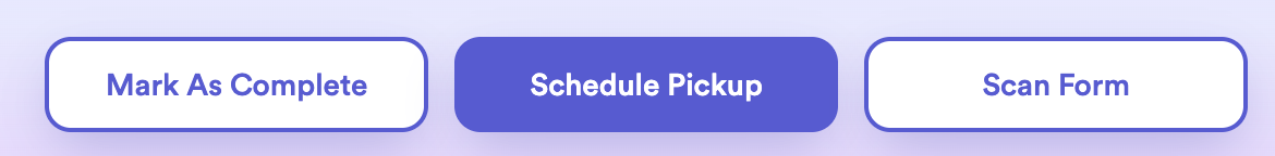 An order on the Purchased page with the SCAN Form button next to Mark as Completed and Schedule Pickup