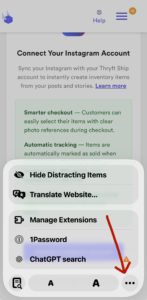 step 2: select three dots