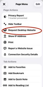 Request desktop browser