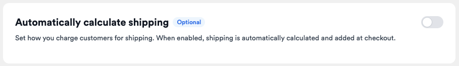 Thryft Ship Payments Settings Page showing where to turn on shipping auto-calculation 